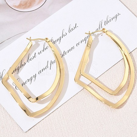 Brass Hoop Earrings for Women KK-CBA4112-08G-1