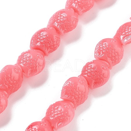 Synthetic Coral Carved Beads Strands CORA-C003-13B-05-1