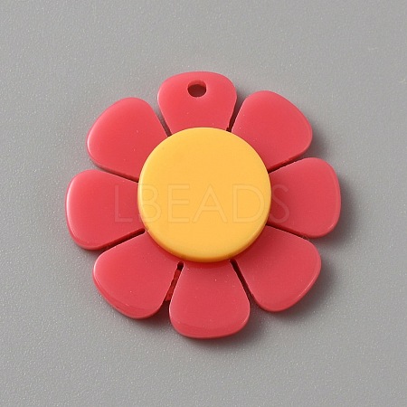 Opaque Resin Pendants RESI-WH0029-46B-06-1