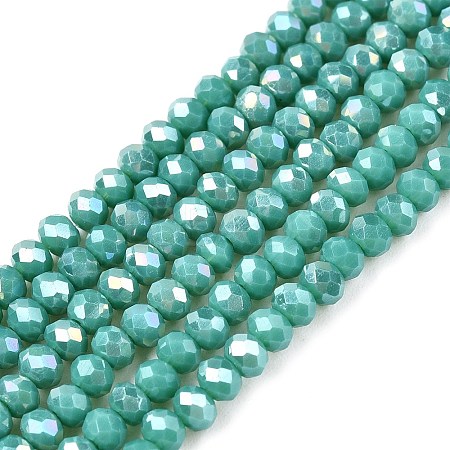 Electroplate Glass Beads Strands EGLA-A044-P2mm-B31-1