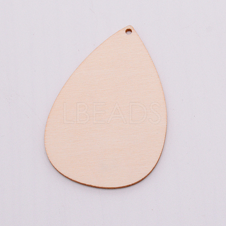 Unfinished Blank Wood Pendants WOOD-WH0104-25C-1