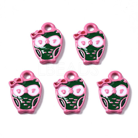 Spray Painted Alloy Enamel Charms X-PALLOY-Q441-026-RS-1