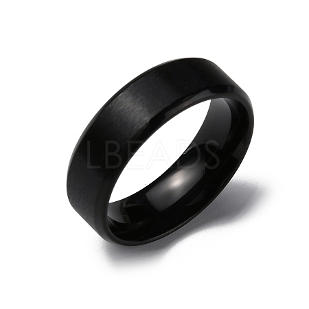 PVD Vacuum Plating Matte Style 304 Stainless Steel Wide Band Finger Rings for Women Men RJEW-WH0009-14A-EB-1