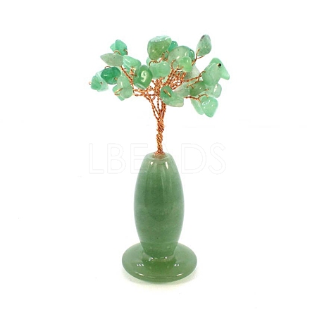 Natural Green Aventurine Vase Gravel Fortune Tree Mini Home Creative Office Decoration Crafts Small Ornaments PW-WG4D1F4-05-1