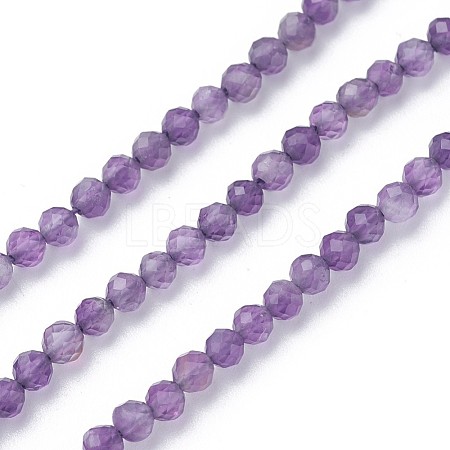 Natural Amethyst Beads Strands X-G-F619-12-2mm-1