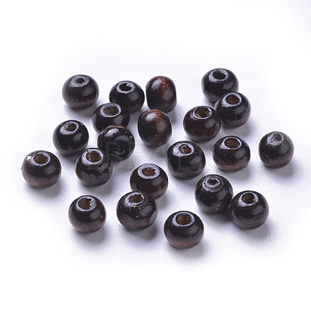 Dyed Natural Wood Beads WOOD-Q006-8mm-06-LF-1
