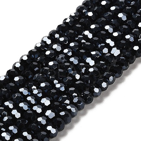 Electroplate Glass Bead Strands X-EGLA-R015-4mm-15-1