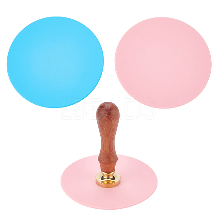 4Pcs 2 Colors Silicone Cup Mat AJEW-CP0004-40-1
