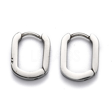 Tarnish Resistant 304 Stainless Steel Huggie Hoop Earrings STAS-J033-11A-P-1