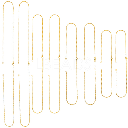 12Pcs 4 Styles 304 Stainless Steel Cable Chain Necklace Making STAS-SC0010-23G-1