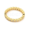 Rack Plating Brass Finger Ring with Cubic Zirconia RJEW-D014-01A-G-2