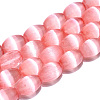 Dyed Natural Selenite Beads Strands G-T138-232H-1