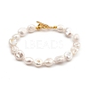 Natural Baroque Pearl Keshi Pearl Beaded Bracelets BJEW-JB05385-6
