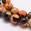Natural Fire Crackle Agate Bead Strands G-K166-06F-10mm-02-3