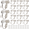 36Pcs Brass Screw On Clip-on Earring Findings KK-SP0001-18P-1
