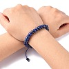 Adjustable Natural Lapis Lazuli Braided Bead Bracelets BJEW-F369-A15-6