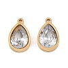 Plated 304 Stainless Steel & Glass Pendants GL-CBA5A59-01G-4