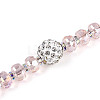 Acrylic & Glass & ABS Plastic Pearl & Alloy & Polymer Clay Pave Rhinestone Beads Strands MAK-T011-08C-3