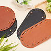 CHGCRAFT 4 Pcs 4 Styles PU Leather Bottom FIND-CA0002-15-4