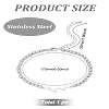 1Pc 301 Stainless Steel Ball Chain Bracelets for Women Men BJEW-LP0001-45P-2