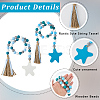2Pcs 2 Colors Wood Beads Pendant Decorations AJEW-CP0006-33A-5