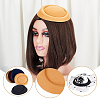 6Pcs 6 Colors EVA Cloth Teardrop Fascinator Hat Base for Millinery AJEW-FG0003-20-4