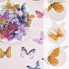 60Pcs 12 Styles 3D Gauze Butterfly Ornament Accessories FIND-SP0020-64B-5