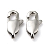 Tarnish Resistant 304 Stainless Steel Lobster Claw Clasps STAS-F094-05A-P-1