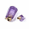 Faceted Natural Amethyst Pendants G-T131-15G-4