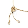 Japanese Seed Braided Rhombus with Evil Eye Link Slider Bracelet BJEW-MZ00001-02-5