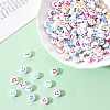 White Opaque Acrylic Beads MACR-YW0001-20B-6