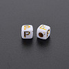 Opaque White Acrylic Beads MACR-Q242-010P-2