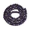 Electroplate Opaque Solid Color Glass Beads Strands LS-EGLA-A044-P4mm-L11-3