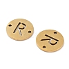 PVD Vacuum Plating 201 Stainless Steel Hollow Flat Round Links FIND-R149-03R-G-2