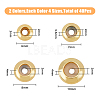 CHGCRAFT 40Pcs 8 Style Brass Beads KK-FH0006-48-2