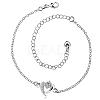 Delicate Silver Plated Brass Cubic Zirconia Anklets AJEW-BB08977-1