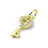 Brass Micro Pave Claer Cubic Zirconia Charms KK-H475-50G-02-2