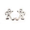 Platinum Plated Alloy Letter Pendants PALLOY-J718-01P-K-1