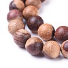 Natural Wood Beads Strands WOOD-F008-04-B-3