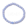 Natural Dyed Blue Lace Agate Beads Stretch Bracelets for Women BJEW-JB11260-2