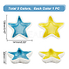 Globleland 2Pcs 2 Colors Starfish Shape Ceramic Jewelry Plate AJEW-GL0001-45-2