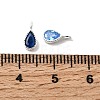 925 Sterling Silver Micro Pave Cubic Zirconia Teardrop Charms STER-K188-06S-3