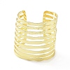Rack Plating Brass Hollow Out Wide Wire Cuff Bangles for Women BJEW-D032-05G-2