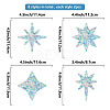 16 Sheets 4 Styles Waterproof PVC Colored Laser Stained Window Film Static Stickers DIY-WH0314-094-2