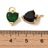 Brass Glass Charms KK-R162-062G-3