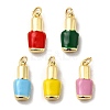 Brass Enamel Pendants KK-A268-03G-B-1