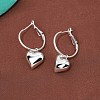 925 Sterling Silver Hoop Earrings EJEW-BB60094-1