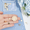 Brass Stud Earring Findings KK-BBC0028-29A-3