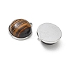 304 Stainless Steel & Natural Tiger Eye Pendants SA-CBA11D7-03P-2
