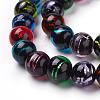 Handmade Silver Foil Lampwork Beads Strands FOIL-L016-C04-1
